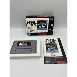 NHL 95 - Super Nintendo SNES - Complete - TESTED - Authentic